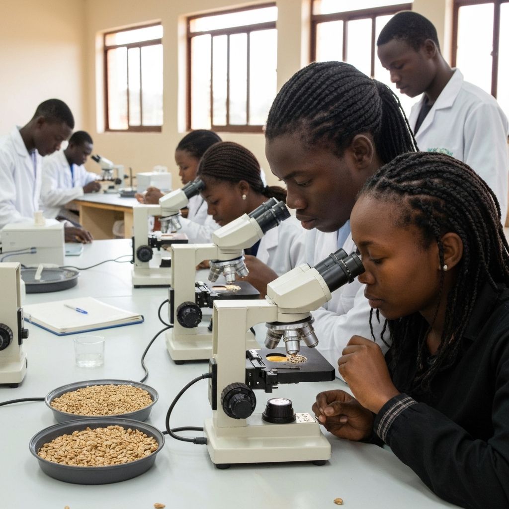 Seed laboratory researchers